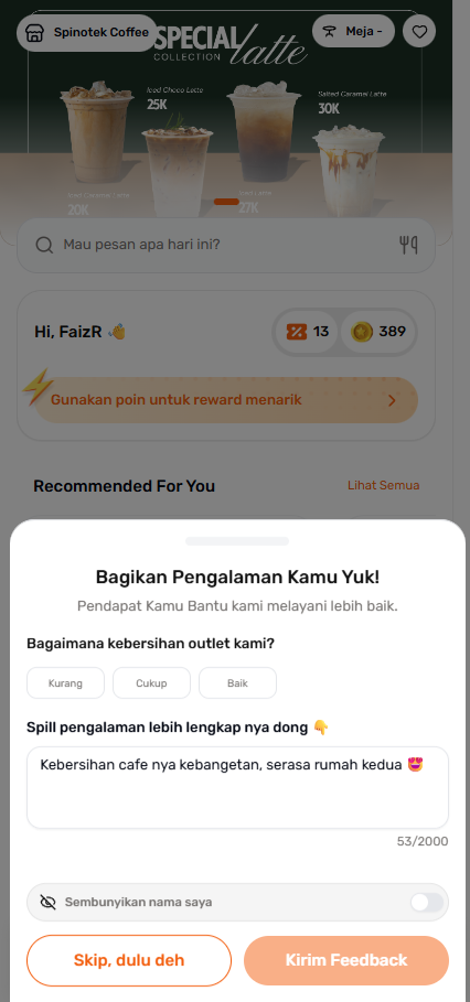 Spinofy App Interface